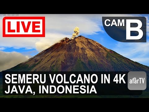 🔴 Live Now: 24/7 Erupting Semeru Volcano in Java, Indonesia in 4K Ultra HD (Cam B)