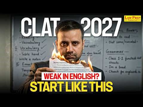 CLAT 2027: Weak in English? Follow This Strategy | English Preparation Guide