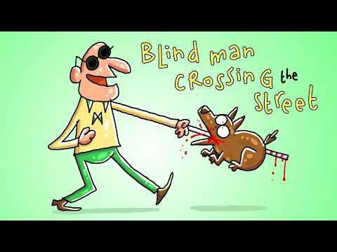 Blind Man Crossing the Street 💀 | Cartoon Box 504 | Hilarious Animated Cartoons