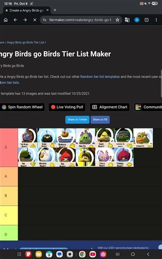 Angry Birds Go Flock Tier List