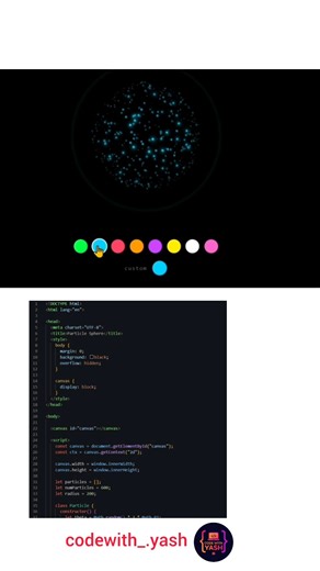 Particle / glowing dots UI animation #shorts
