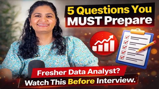 5 Data Analyst Interview Questions Every Fresher Must Prepare (With Answers) | Sona Bhatt (Sona Upadhyaya), CPRW