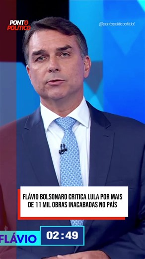 Durante o debate presidencial da TV Globo, nesta sexta-feira (23), Flávio Bolsonaro (PL) criticou o governo Lula (PT) pela quantidade de obras públicas paralisadas no Brasil. ⠀ O senador afirmou que, em 2019, o país tinha cerca de 14 mil obras inacabadas e que esse número teria sido reduzido para pouco mais de 8 mil durante o governo de Jair Bolsonaro. ⠀ Flávio também citou um levantamento do Tribunal de Contas da União (TCU) que apontava aproximadamente 11,5 mil obras paralisadas, classificando