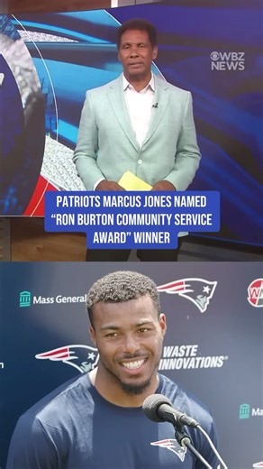 Patriots Marcus Jones named “Ron Burton Community Service Award” winner