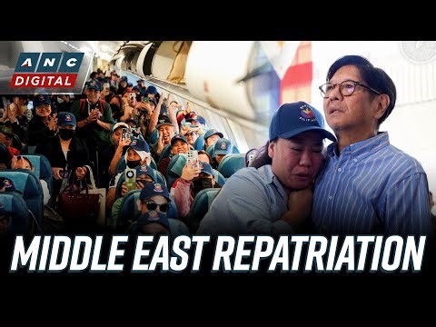 LOOK: Marcos welcomes Filipino repatriates from Middle East | ANC