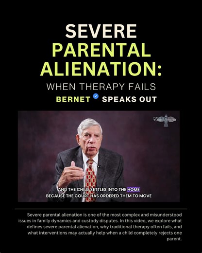 Severe parental alienation is one of the most complex and misunderstood issues in family dynamics and custody disputes. In this video, we explore what defines severe parental alienation, why traditional therapy often fails, and what interventions may actually help when a child completely rejects one parent.https://www.youtube.com/watch?v=Bj337jsLkt4 You’ll learn: What experts mean by “severe” parental alienation Why children and alienating parents often resist therapy How severe alienation can b