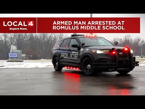 Armed man arrested after trying to enter Romulus Middle School with gun