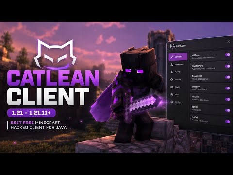 (1.21 - 1.21.11+) CatLean Client - The Best Free Minecraft Hacked Client for Java in 2026!