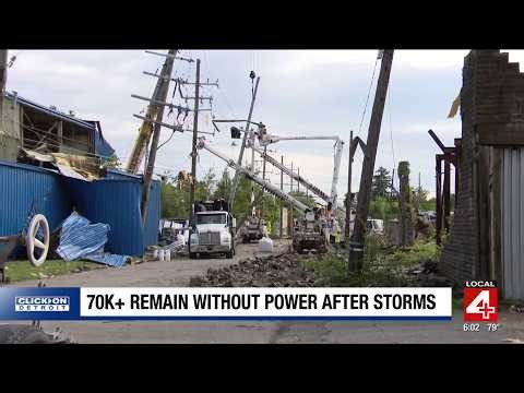 DTE crews work to restore power after tornadoes hit Detroit, nearby communities