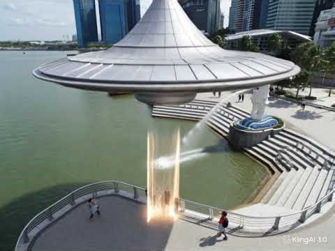 UFO Sighting at Singapore Merlion Park! Indian Family Abducted? 🛸😱 (AI Visuals) #UFO #Singapore