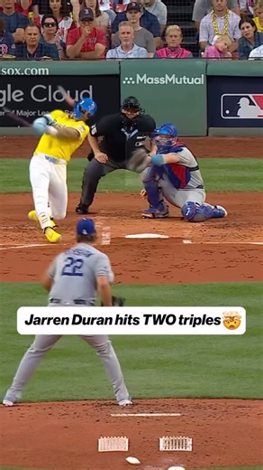 The Duran Dynasty on Instagram: "Jarren Duran hit TWO triples in tonight’s Red Sox win over the Dodgers 💨💨 #jarrenduran #mlb #baseball #boston #dodgers"