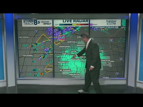 Tracking strong to severe storms Tuesday evening in eastern Iowa, western Illinois