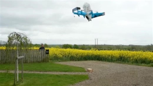 New Amazon drone delivery drops packages 12ft into gardens