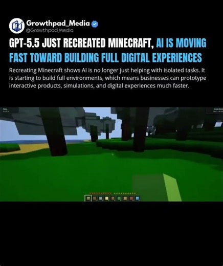 🚨 GPT-5.5 Recreated Minecraft as a Playable AI-Built World
