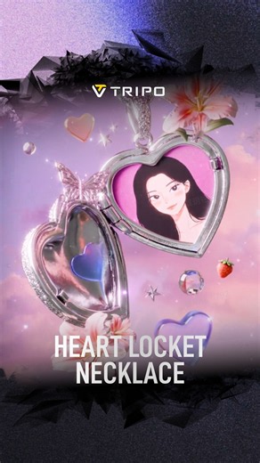 Tripo x Blender｜How to Make a Heart Locket Necklace for Your Girlfriend