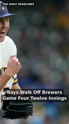 Rays Walk Off Brewers 4-3 in 12 Innings World Series Game 4