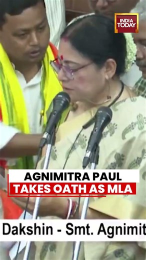West Bengal Assembly: Agnimitra Paul Oath Ceremony in Kolkata #viralvideo #kolkata #agnimitrapaul
