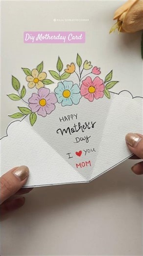 DIY Mothers Day Card with Flowers bouquet | Flower Card | Happy Mothers Day!