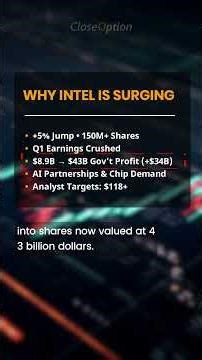 Intel Stock EXPLODES 300%+ in 1 Year! INTC Hits New High – AI Boom & Gov't Win Explained #Intel