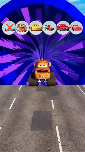 Lightning Mcqueen & Pixar Cars vs Tunell With Spikes Crash Test #beamng #automobile #beamngnoob