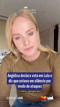 Angélica declara voto em Lula no 2º turno e diz que ficou em silêncio por medo de ataques; vídeo