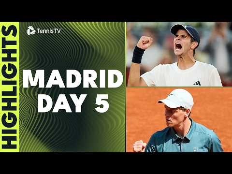 Fonseca Faces Jodar; Sinner Back In Action; Musetti, Fils Feature | Madrid 2026 Day 5 Highlights