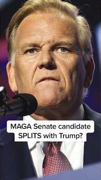MAGA Senate candidate SPLITS with Trump?