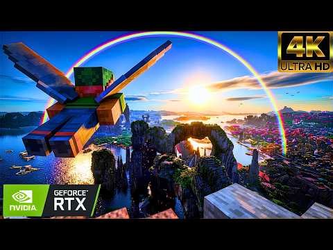 ASÍ SE VE MINECRAFT CON TODO AL MAXIMO 🤩 ECLIPSE SHADERS + DISTANT HORIZONS | NVIDIA RTX 4K🔥
