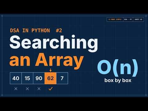 Searching an Array (Linear Search) | DSA in Python #2