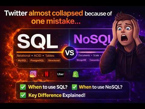 Twitter Chose the Wrong Database — SQL vs NoSQL Explained Simply