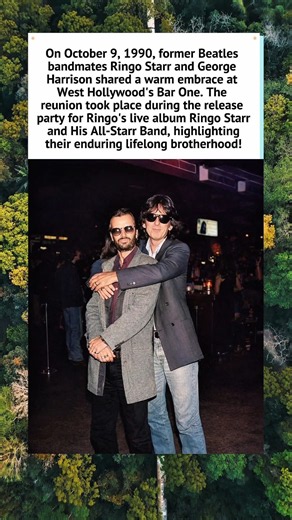 Ringo Starr & George Harrison's Warm Reunion! (1990) ❤️ #TheBeatles #GeorgeHarrison #1990s