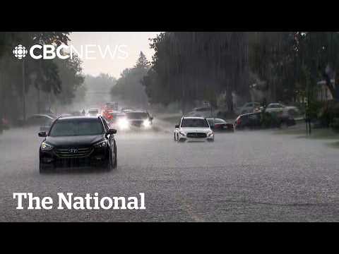 Relentless downpour turns Montreal area roads into flowing rivers