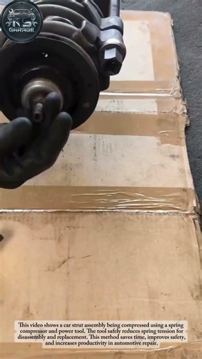 How to Compress a Strut Spring Safely | Suspension Repair in Action#mechanic #shorts