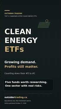 Top 5 Clean Energy ETFs for Canadian Investors in 2026