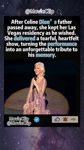 Celine sang Vegas show after father’s death #movieclips #memes #funny #filmtok