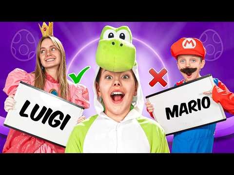 Who knows Yoshi Better? Mario vs Peach! w/ Bryton Myler from the Ninja Kidz!