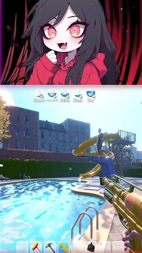 Phantom Warewolf on Instagram: "of course, the new diving board is too scary! They just needed a little push... #Waterparksimulator #chaos #screams #stress #shorts #streamer If you're enjoying my Clips, please feel free to join us live on the purple app! https://www.twitch.tv/phantomwarewolf_"