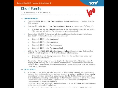 Illustrated Excel 2019 | Module 10: SAM Project 1b