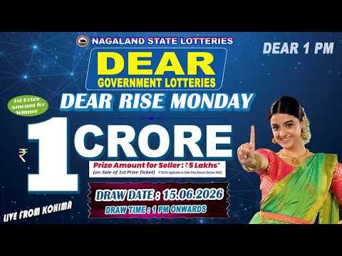 LOTTERY LIVE DEAR 1 PM 15.06.2026 NAGALAND STATE LOTTERY LIVE DEAR LOTTERY LIVE LOTTERY SAMBAD LIVE