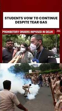 Students Demand Education Minister's Resignation After Tear Gas Action #students #neet #delhi