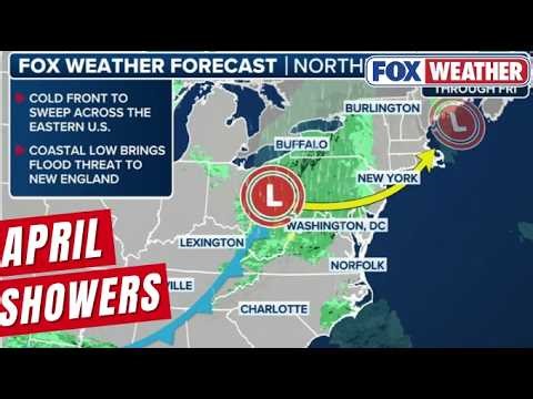 Low Pressure System To Lash Northeast With Heavy Rain, Heightening Flood And Severe Storm Risks