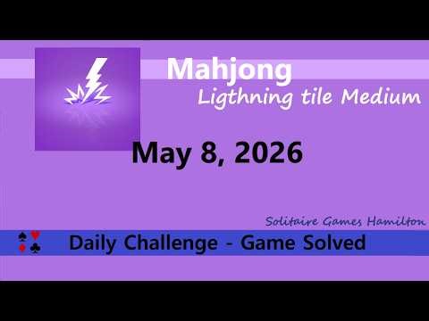 Microsoft Mahjong | Lightning Tiles Medium - May 8, 2026 | Daily Challenges