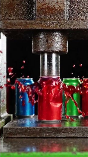 Hydraulic Press vs Soda Cans 🥤💥 | Satisfying Crush