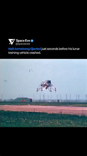 Before the Moon, Armstrong nearly died on Earth. In 1968 his lunar landing trainer lost control and he ejected just seconds before it slammed into the ground. The mission continued, but this moment shows how razor thin the margins were. Follow @spaceeves #NeilArmstrong #Apollo #NASA #SpaceHistory | SpaceEve