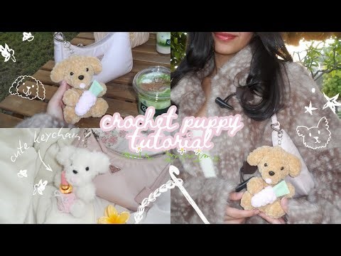 how to crochet cute puppy keychains | free pattern + tutorial