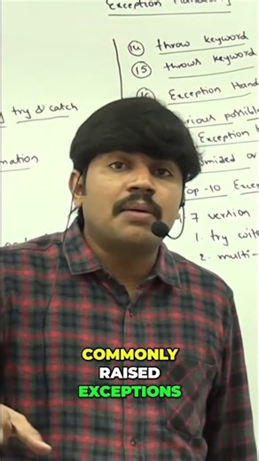 Top 10 Common Exceptions in Interviews & Projects #shorts