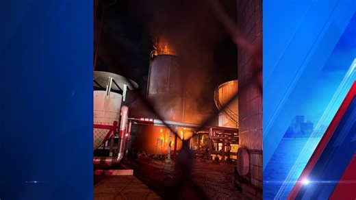 Firefighters battle chemical tank blaze in Daviess County