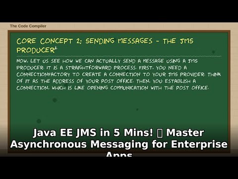Java EE JMS in 5 Mins! 🚀 Master Asynchronous Messaging for Enterprise Java Apps