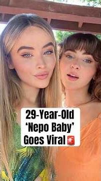 29-Year-Old ‘Nepo Baby’ Goes Viral #shorts #sabrinacarpenter #nepobaby