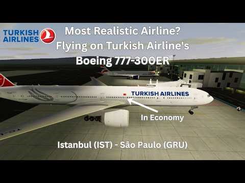 Most Realistic Roblox Airline? | Flying Turkish Airline's Boeing 777-300ER (Economy) #roaviation
